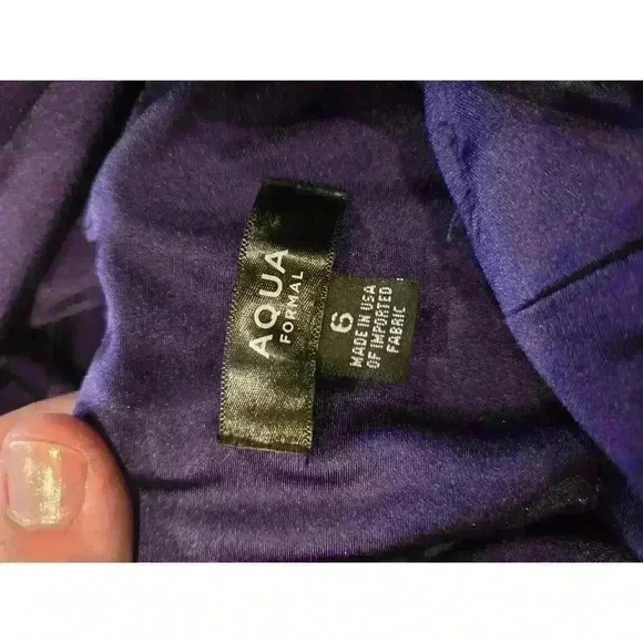 Aqua Women's Size 6 Purple Halter Neck Formal Dress Whimsigoth Glam Party - Picture 12 of 12